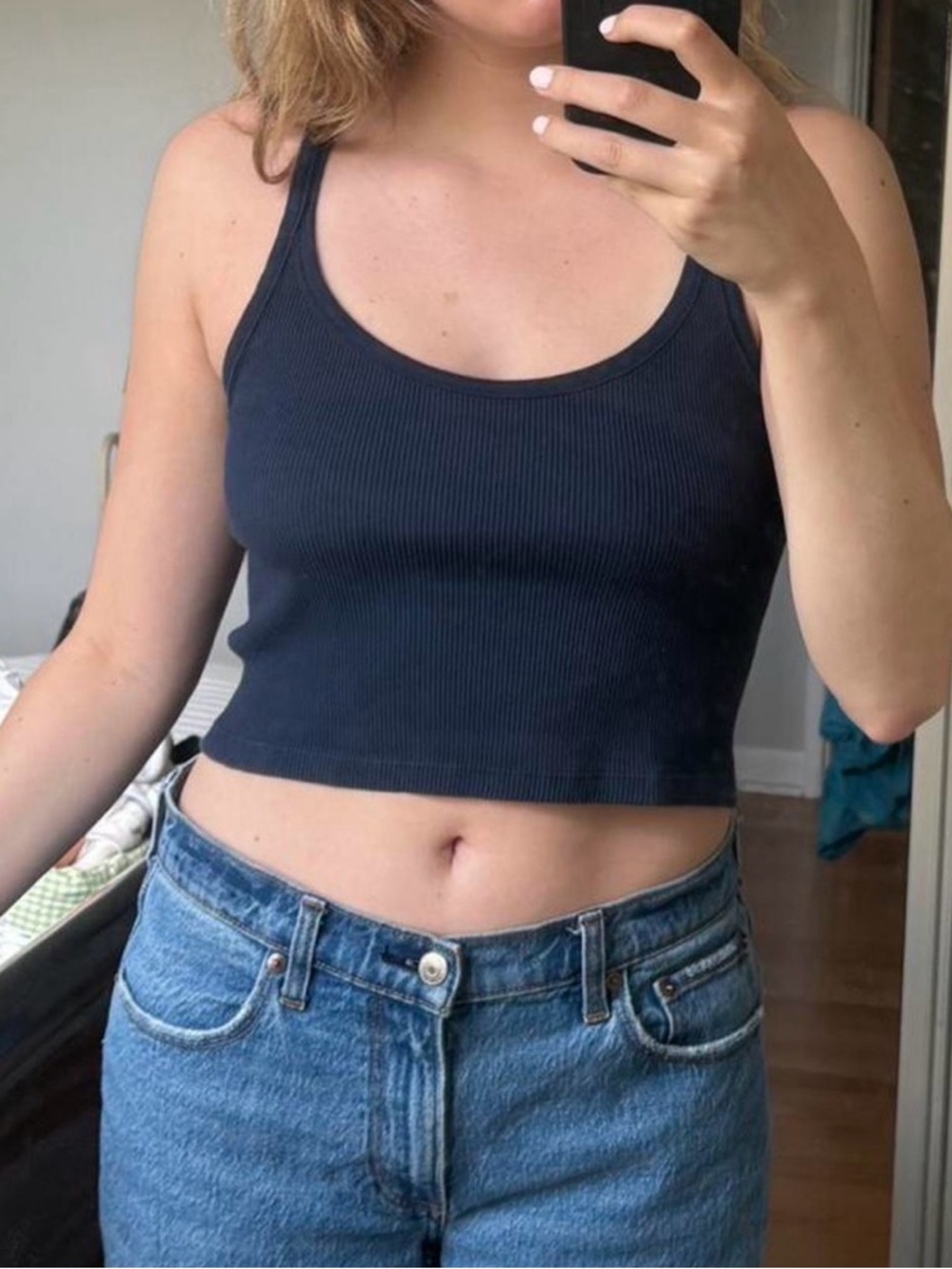 Brandy Melville Navy Tank Top OS